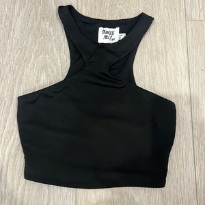 princess polly black crop top